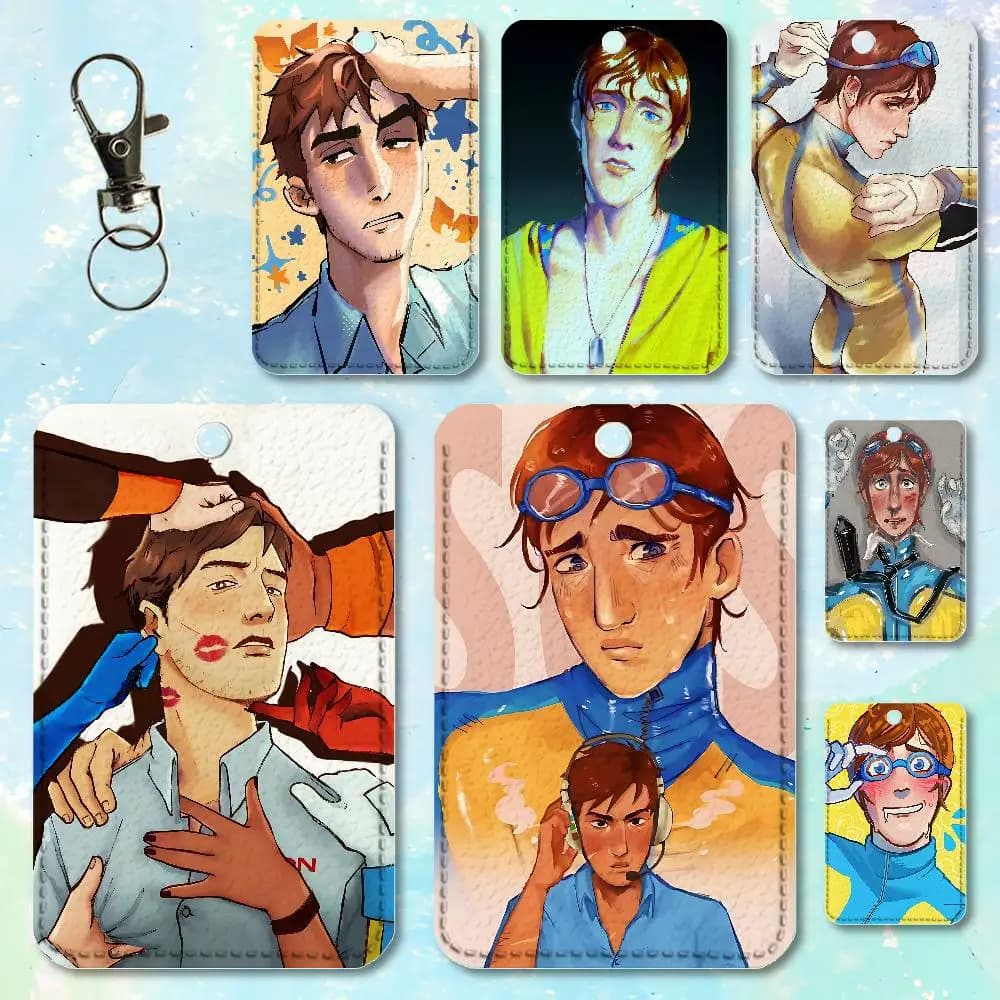 D-Dispatch W-Waterboy Game Custodia Personalizzata per Carte di Accesso, Porta Carte in Pelle, Custodia per Carte di Trasporto, Regali