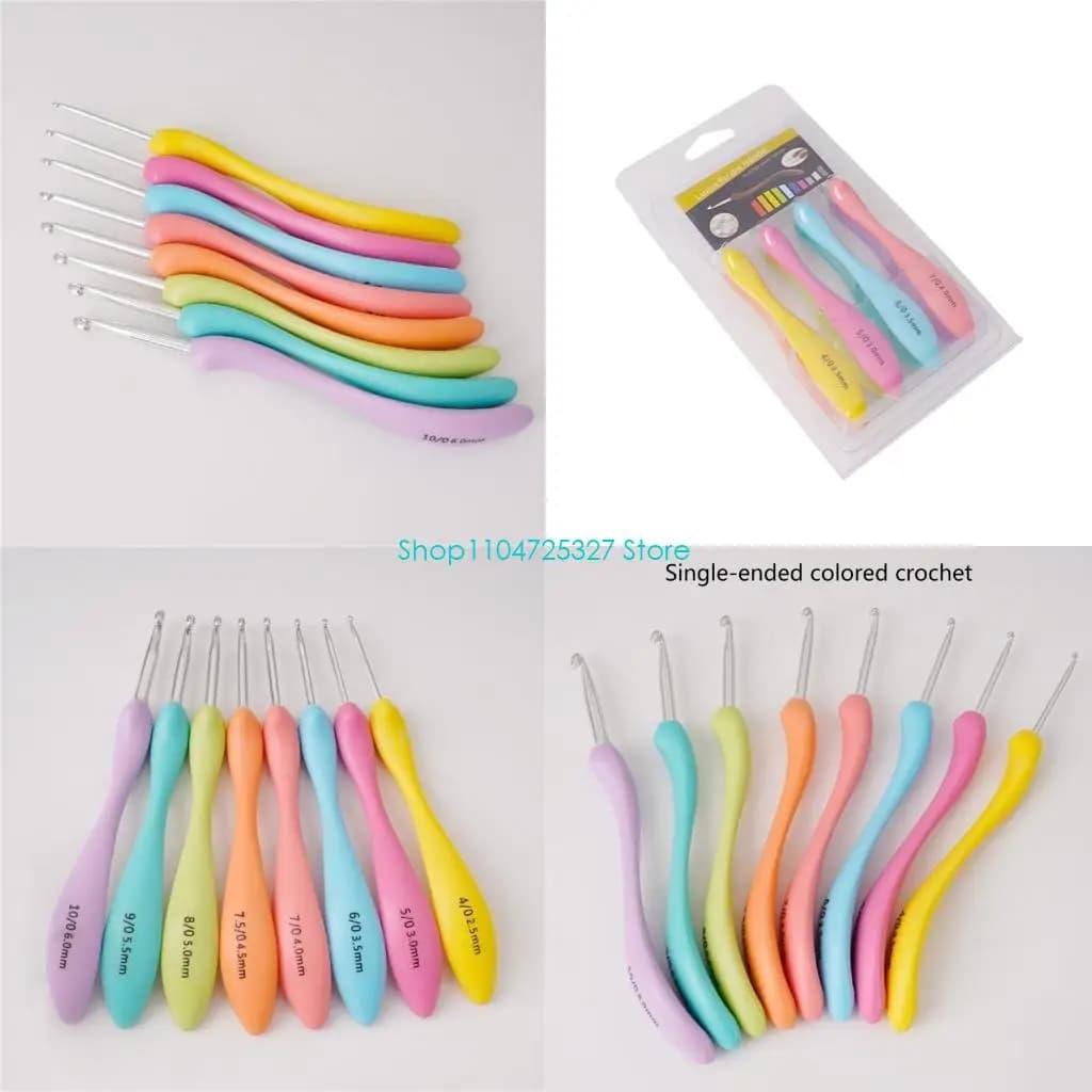 2,5-6 mm a manico all'uncinetto ergonomico gancio all'uncinetto manico lungo per hobbista per principianti
