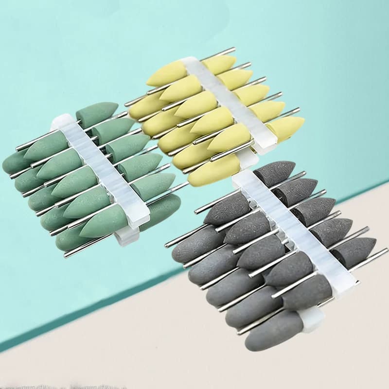 2,35mm, 60 Pieces, Silicone Rubber Polishers for Tooth Whitening and Nail Drill