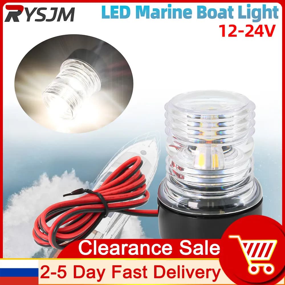 Indicatore luminoso per Marine Boat Yacht Ship Navigation Anchor LED lampada impermeabile White LED Marine Navigation Anchor All-Round