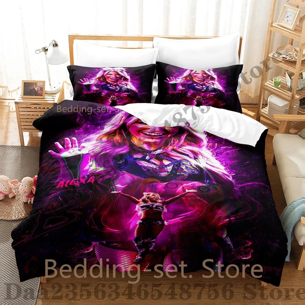 Cool New Alexa Bliss Bedding Set Single Twin Full Queen King Size Bed Set Adult Bedroom Duvetcover Sets Cool Anime Bed Sheet Set