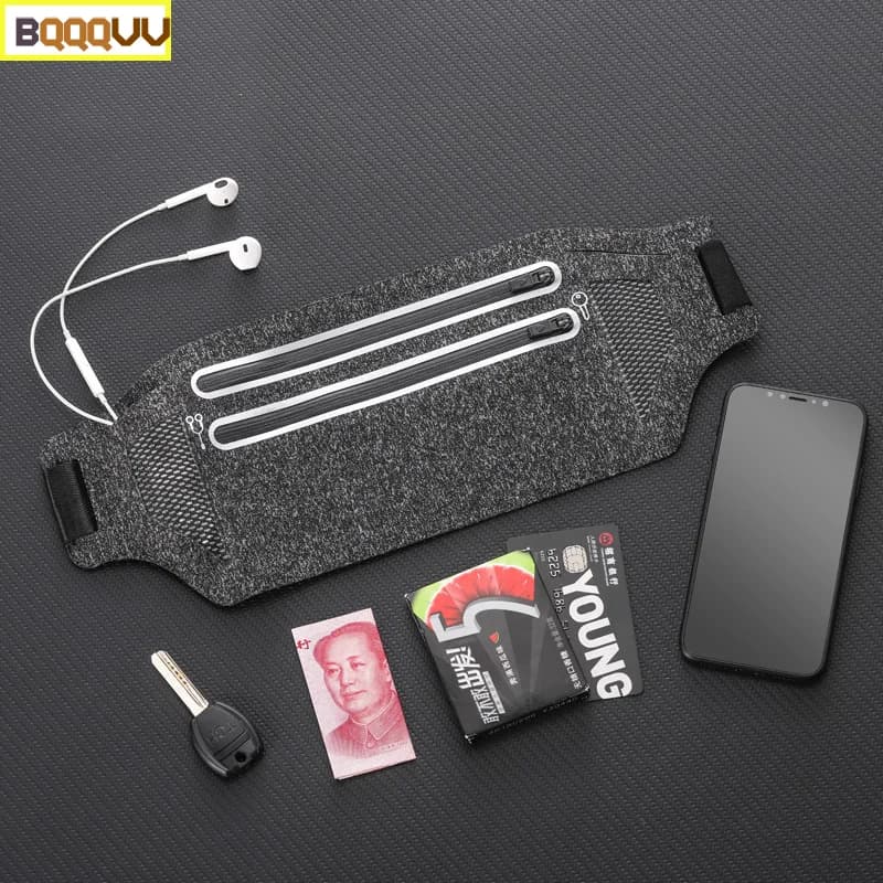 1PC Women's Waist Bag, Sport Waist Bag with Adjustable Envelopes and Belt, Waist Bag with 2 Hinges for Travel, Running