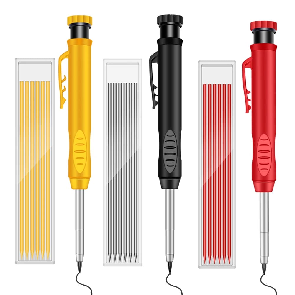 Hot 2.8mm Marking Mechanical Pencil Solid Carpenter Scriber Carpenter Scriber with pencil sharpener for wood processing stationery design