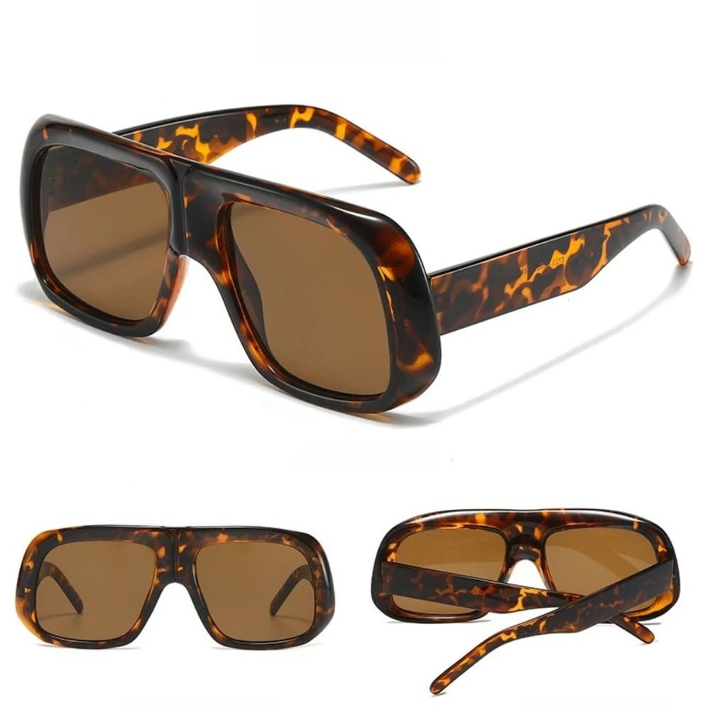 Retro Sunglasses Square Oversized Sun glasses for Men & Women UV400 Sporty Shades for Outdoor Driving, Versatile Unisex Eyewear