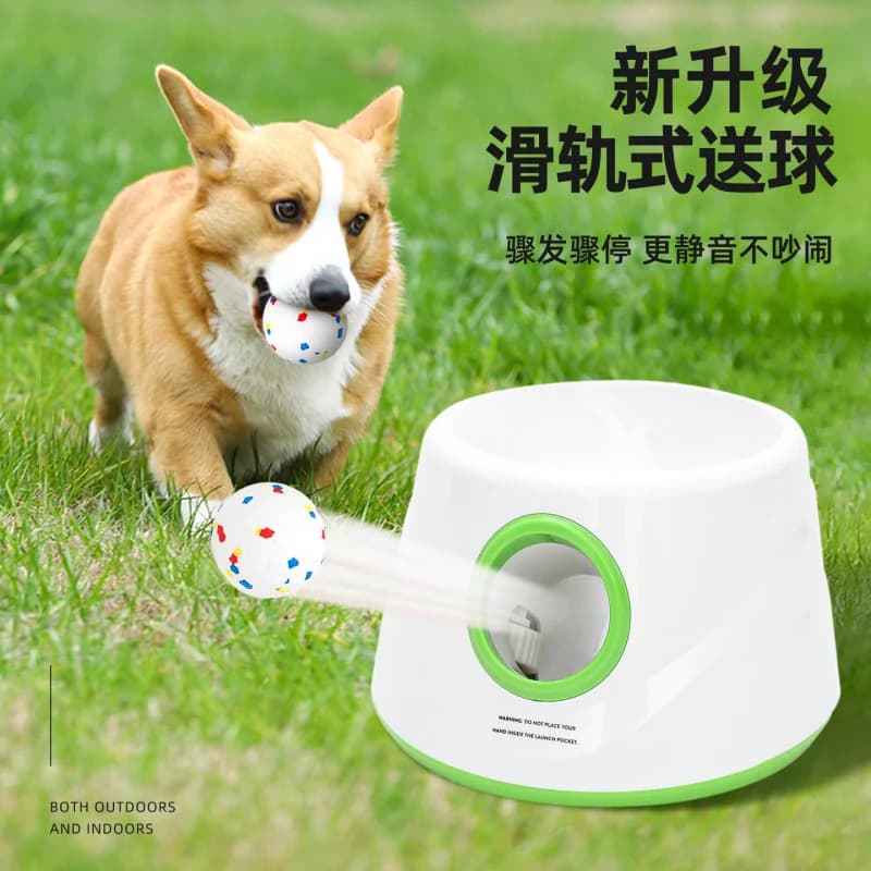 Macchina Lanciapalle da Tennis Intelligente per Cani, Giocattolo Interattivo da Esterno Resistente ai Morsi, per Addestramento e Anti-Noia, Lanciatore Automatico di Palline