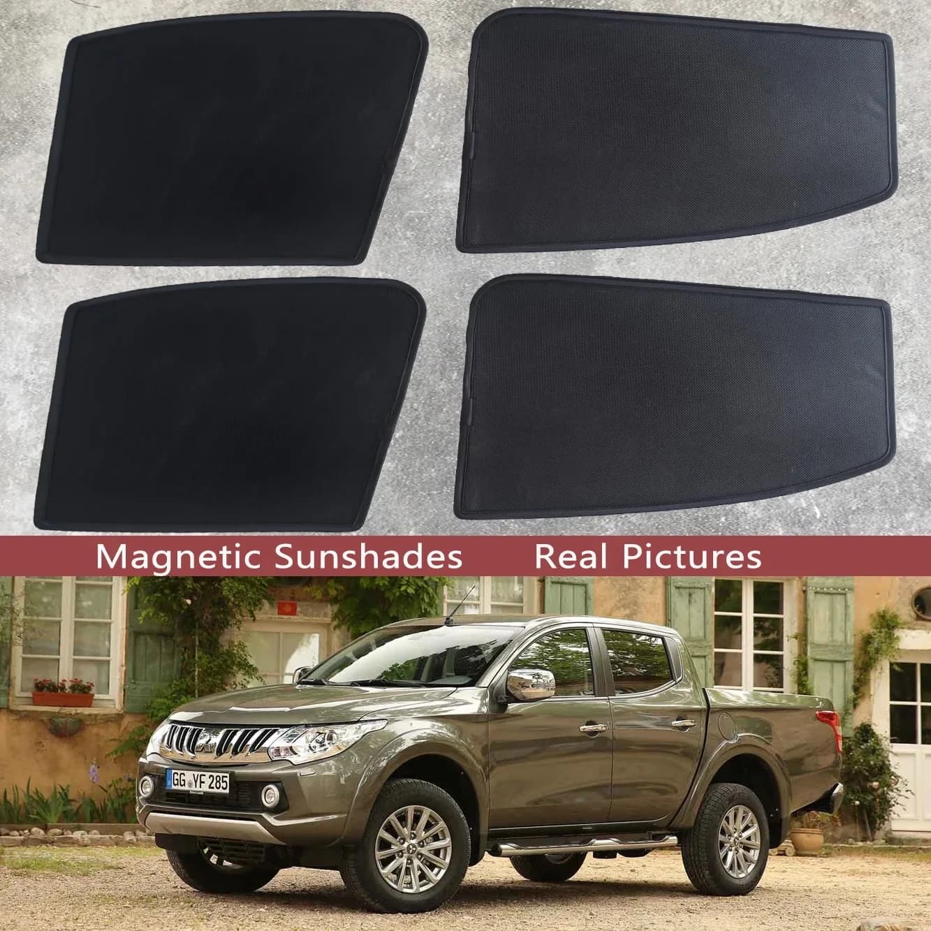 Parasole Magnetico per Auto, Tenda Parasole per Parabrezza per Mitsubishi L200 Triton Fiat Fullback 2016 - 2023 Accessori