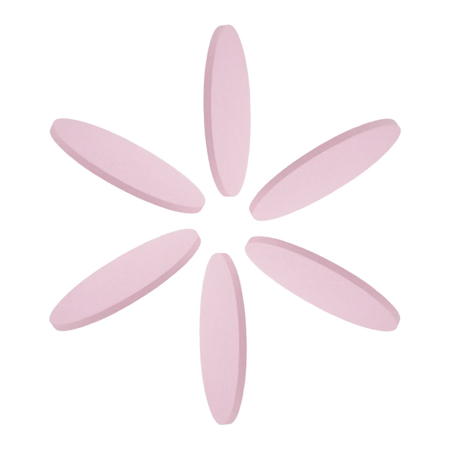 Set di 6 Tappetini Circolari per Esercizi, Rosa Chiaro, Antiscivolo, per Yoga, Protezione Ginocchia e Gomiti, Supporto per Plank, Tappetino Fitness per Casa e Palestra