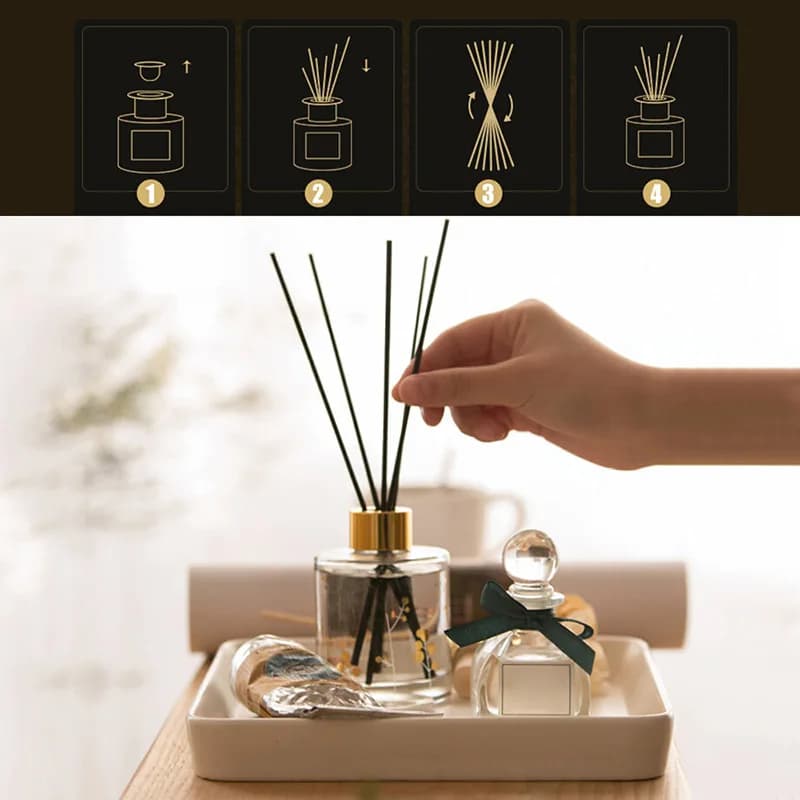 100 pezzi diffusore di olio essenziale in rattan aroma senza fuoco pianta naturale 3.0 * 280mm per accessori per la decorazione del bagno di casa