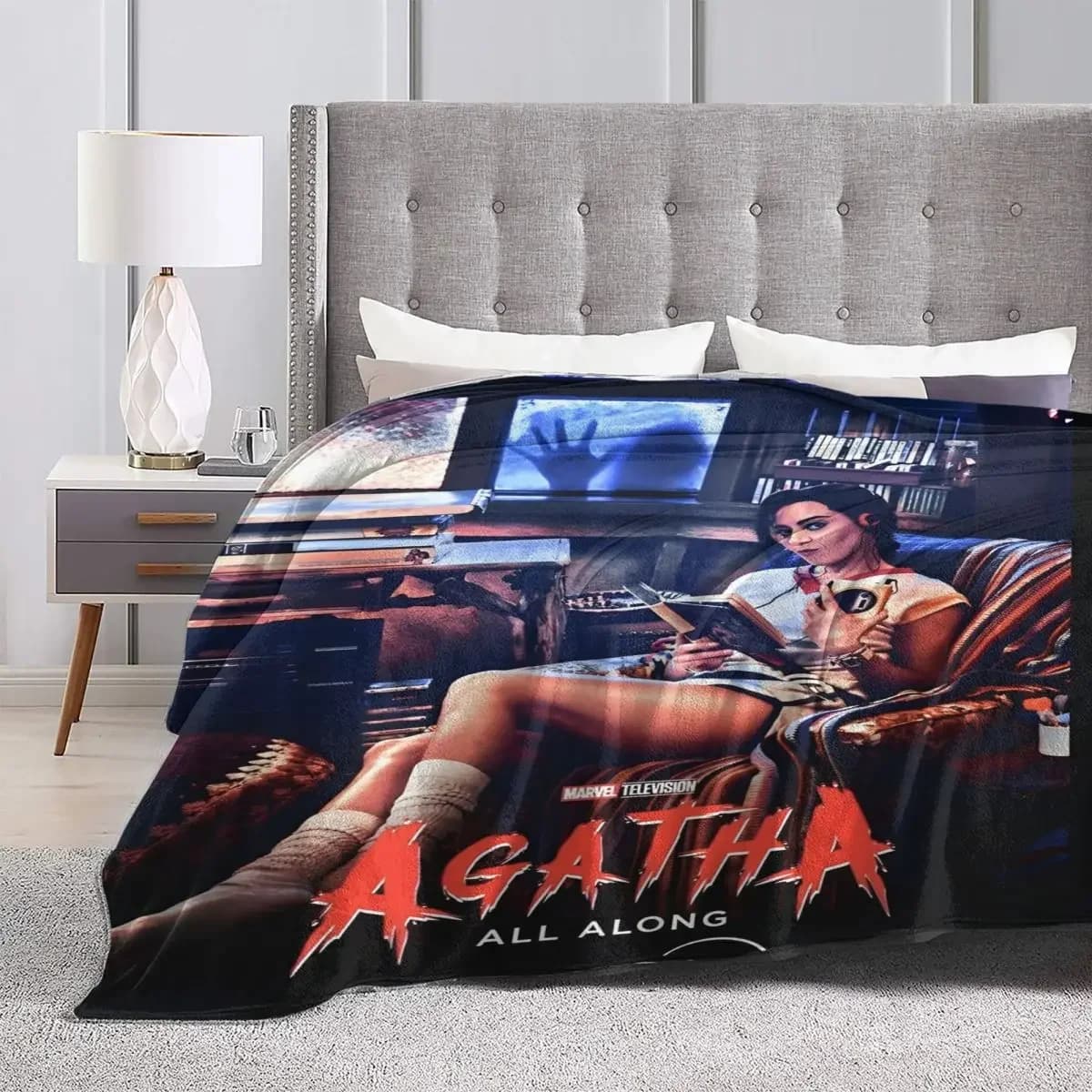 Agatha All Along Movie Film Action Coperte morbide e calde Coperta decorativa in peluche Copriletto estetico in flanella per soggiorno