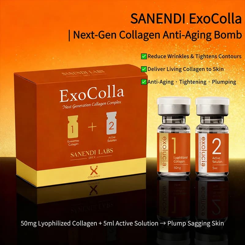 Set di essenze per il viso al collagene ExoColla Next-Gen - 50 mg*1 collagene + 5 ml*1 Soluzione per la cura della pelle antirughe, rassodante e rimpolpante