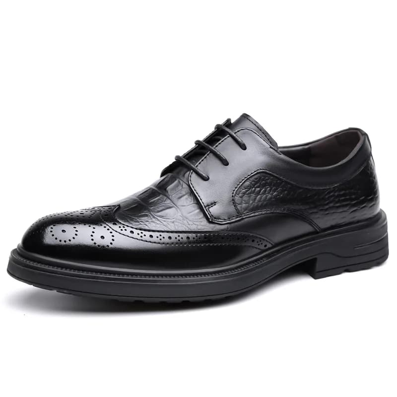 Scarpe in Pelle di Vacchetta Coreane Tinta Unita per Uomo, Nuove Scarpe Brogue con Lacci Primaverili ed Estive, Calzature Casual Eleganti da Uomo