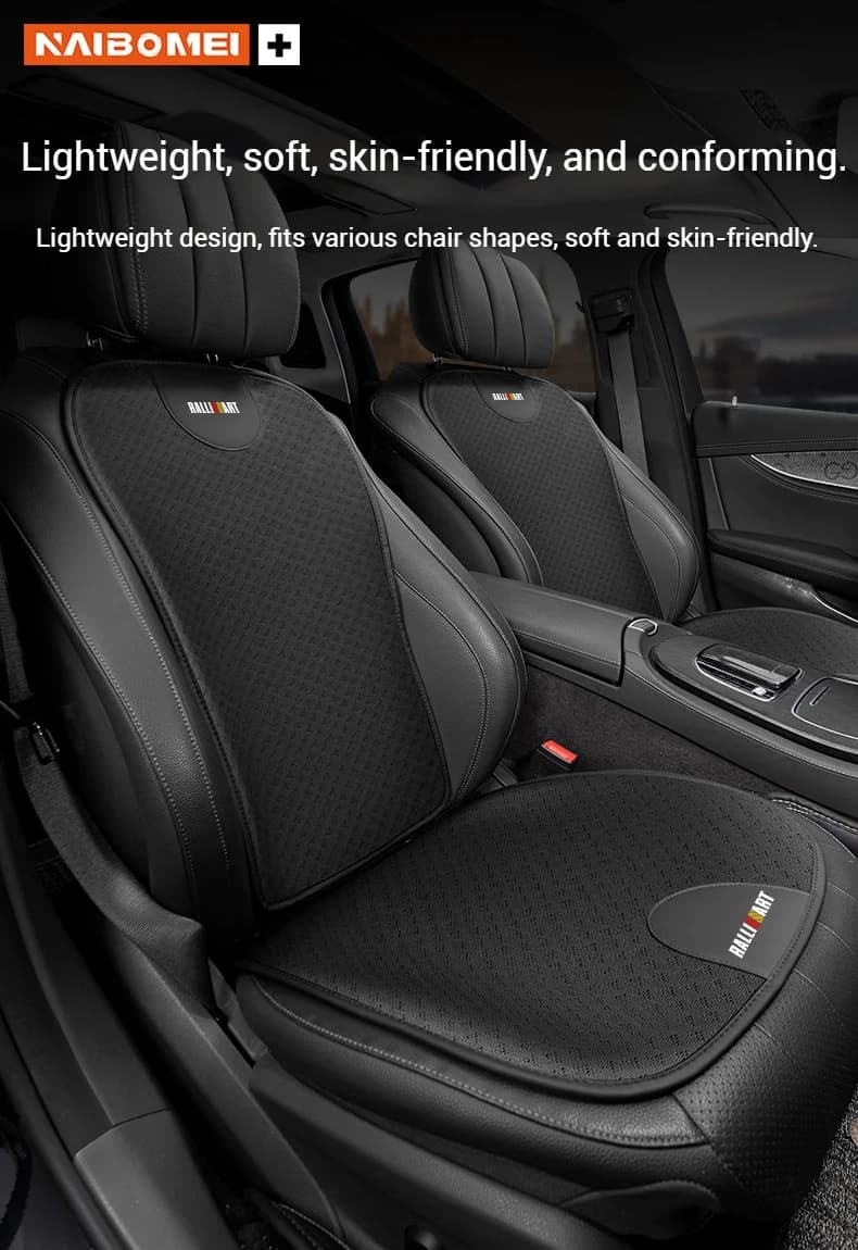 Seat cushion in breathable iced silk, front and rear seat protection, universal seat cover for all seasons for Mitsubishi RALLIART