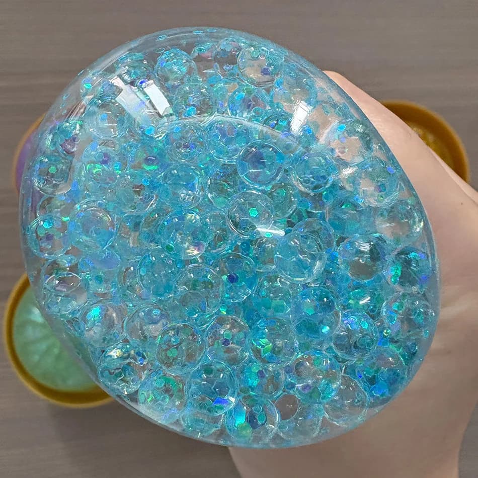 Squishy Morbido a Forma di Raviolo in Maltosio: Giocattolo Trasparente Colorato da Spremere, Palla Antistress ASMR, Giocattolo Sensoriale Antistress per Bambini e Adulti