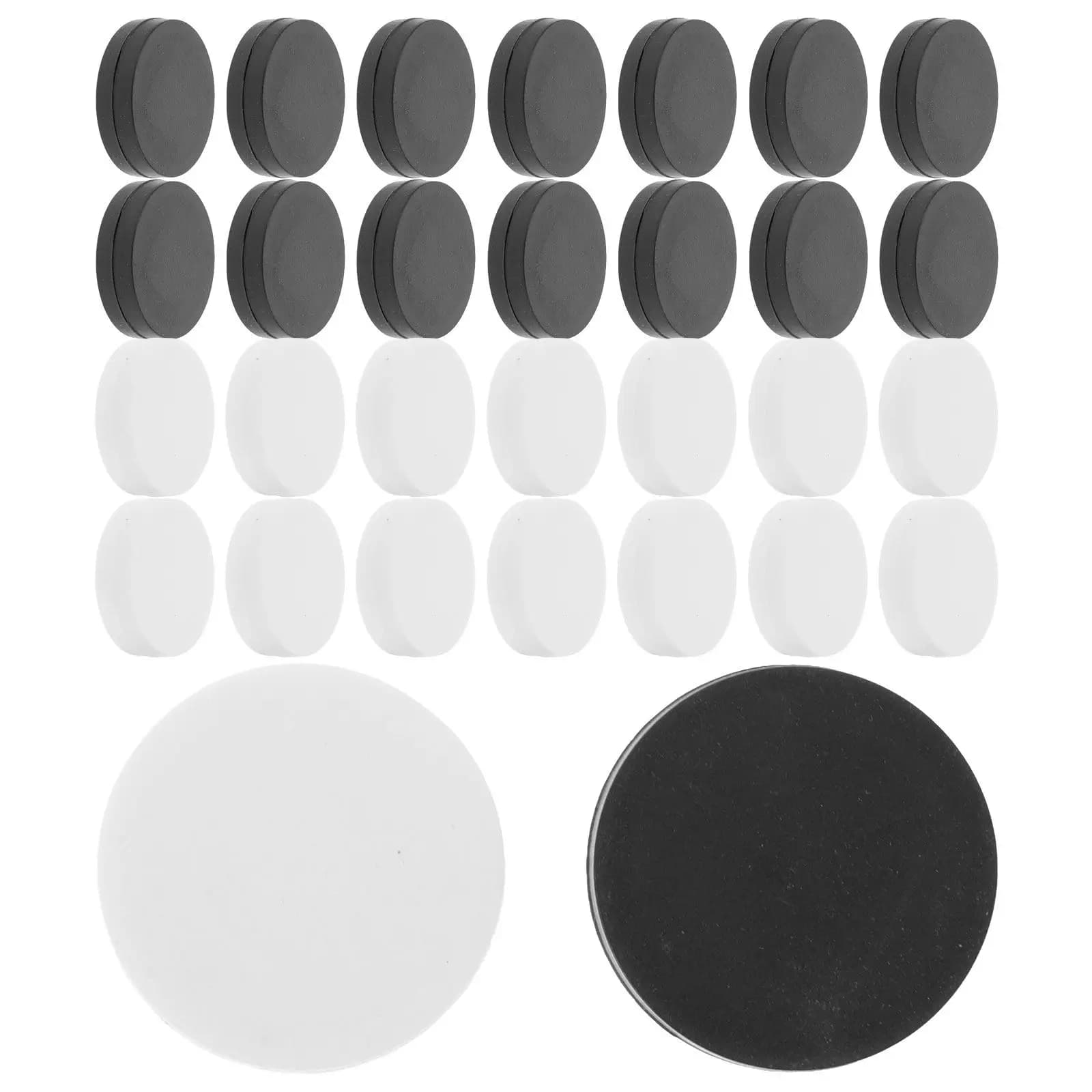 30 Pezzi di Dama in Plastica Robusta, Rotondi, per Giochi da Tavolo, Set di Scacchi e Backgammon, Pezzi Portatili per Giocare a Dama