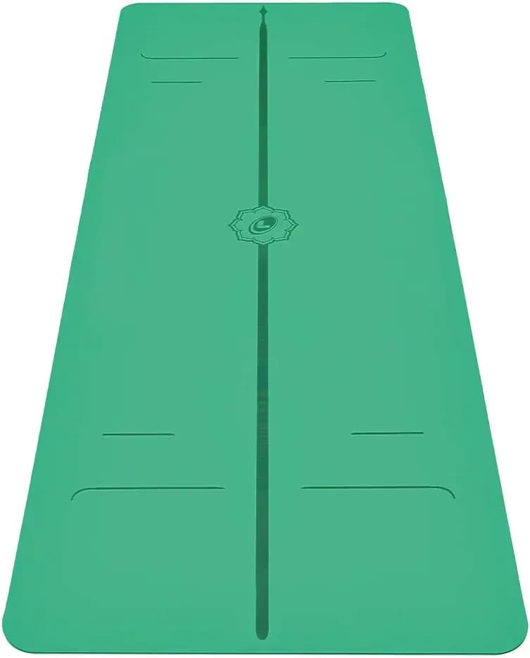 Tappetino da yoga con sistema di allineamento, tappetino antiscivolo ecologico, 72,8x26,8x0,16 pollici, include borsa gratuita