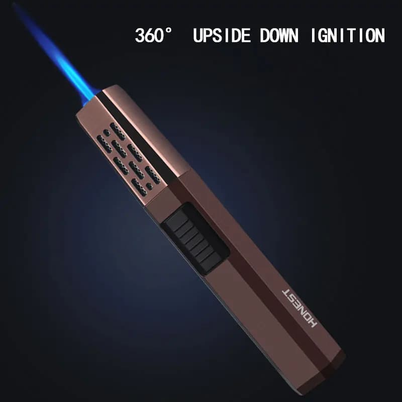 2026 HONEST-Windproof Metal Torch for Outdoor Barbecue, High Temperature, Adjustable Cigar Lighter, Kitchen, 1300 °, 2024