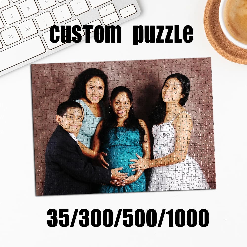 35/300/500/1000 pezzi Puzzle personalizzato con foto personalizzata, giocattoli fai da te per la famiglia, decorazione per adulti, da collezione