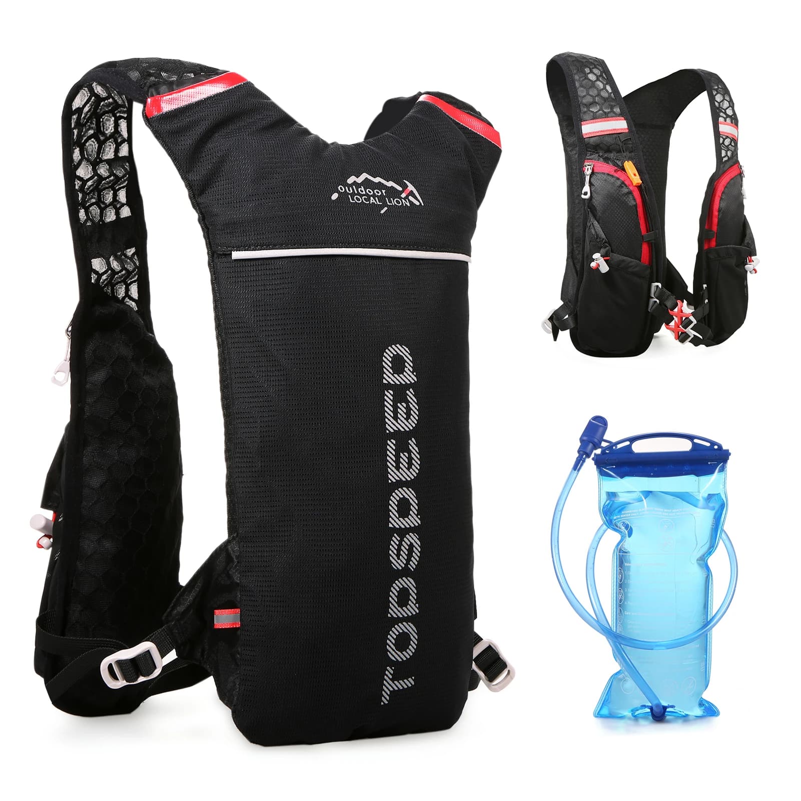 2 liters water bag hydration backpack for breathable Super lightweight hydration for outdoor cycling