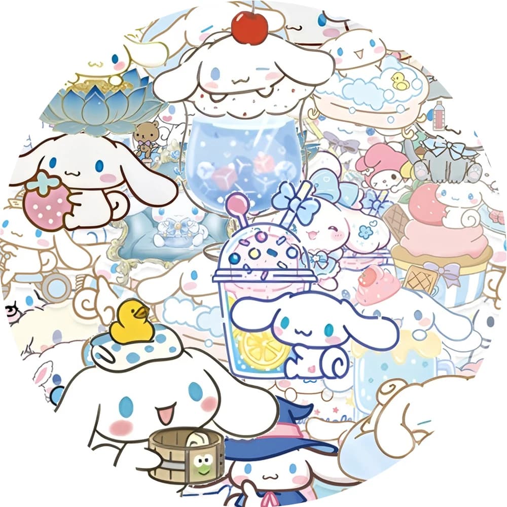 10/30/50pcs Cute Anime Cartoon Sanrio Trasparente Cinnamoroll Adesivi FAI DA TE Del Computer Portatile Frigo Telefono Diario Divertente Estetica adesivo giocattolo