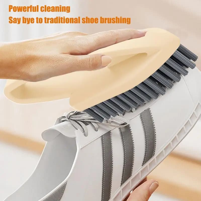 Spazzola per stivali Detergente per scarpe in pelle Maniglia Design Spazzola per bucato Strumenti multifunzione per la pulizia della casa per donne Uomini Adulti