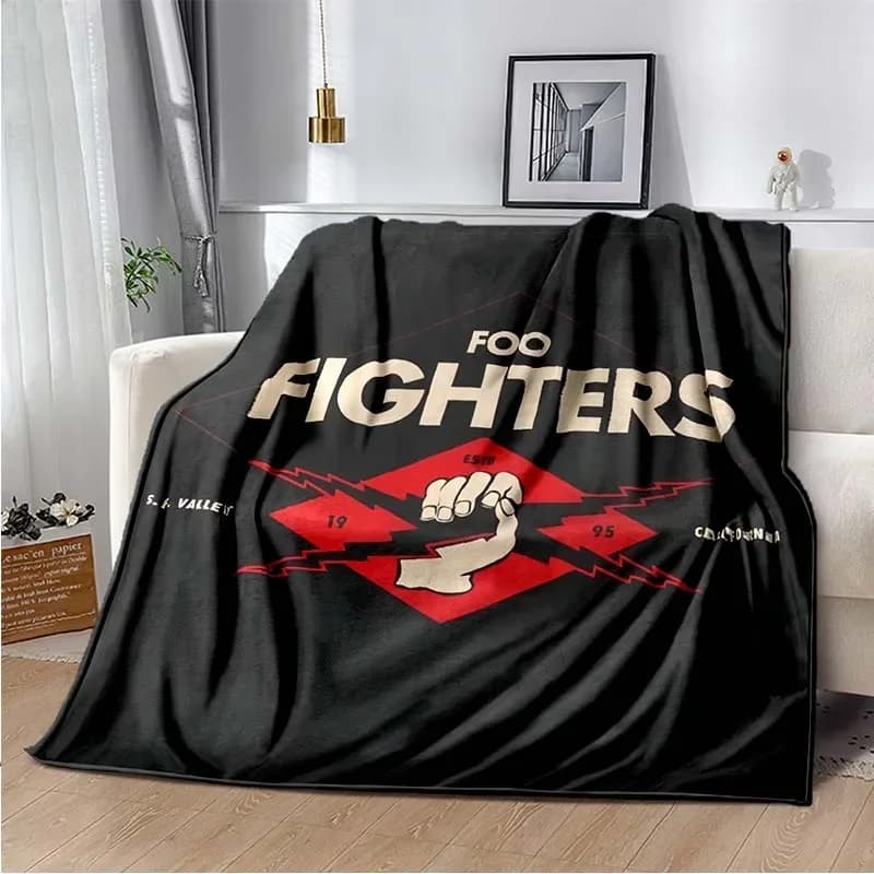 Foo Fighters Logo Blanket, Lightweight Warm Insulation Sofa Bed Office Car Knee Pads Blankets,Decke,couverture,stragulum
