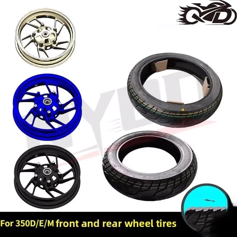 For ZONTES 350D/E/M Front wheel hub Rear aluminum wheelFront and rear vacuum tires Rear wheel hub Front aluminum wheel scooter