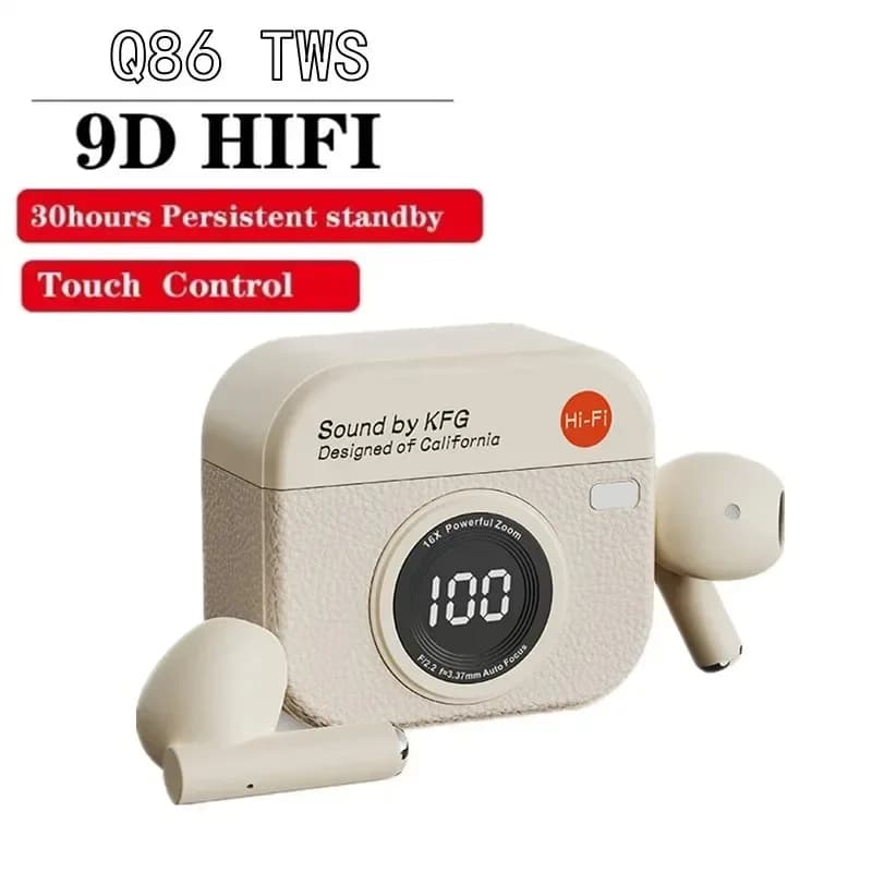 Cuffie wireless TWS Q86 Auricolare Bluetooth wireless Auricolari sportivi musicali Auricolari Bluetooth Hi-Fi con cancellazione del rumore