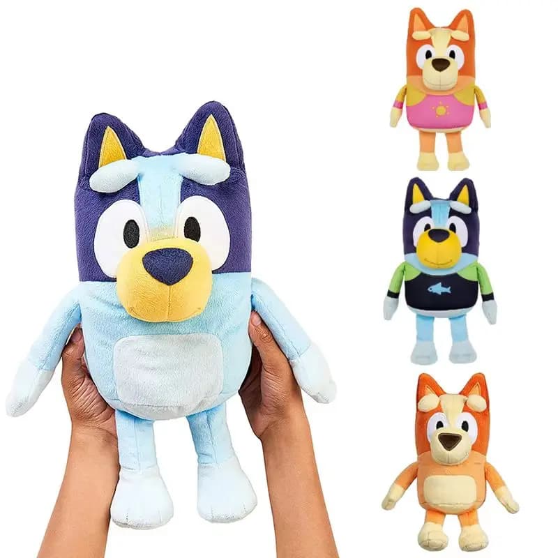 Nuovo Peluche Parlante della Serie Famiglia Bluey, Bingo con Suoni Musicali, Figura Anime, Simpatico Cane Cantante, Regalo per Bambini
