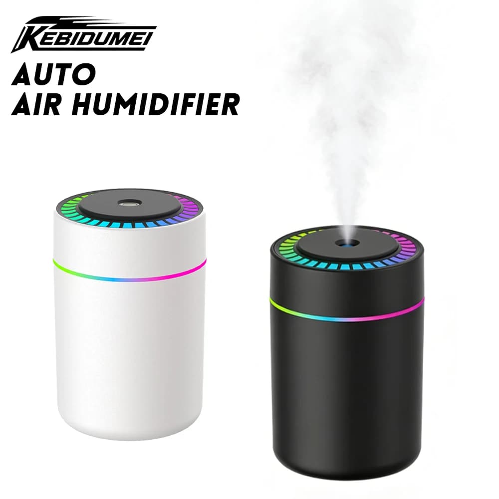 KEBIDUMEI 180ML Umidificatore Purificatore di Olio Essenziale Aromaterapia Mist Maker Luci USB Elettrico Diffusore di Aroma Accessori Auto