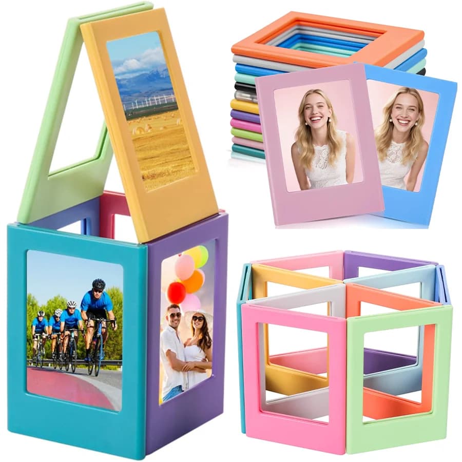 5/10/20pcs Cornici per foto magnetiche per Fujifilm Instax Mini Carte per pellicole Double Sided Frigo Cornice Magneti Cornici per opere d'arte