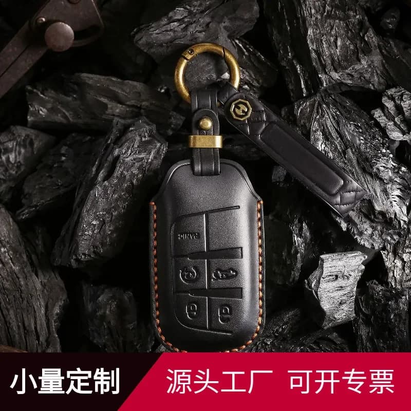 New Retro Handmade Leather Key Case for Jeep Compass Commander Cherokee Wrangler Grand Cherokee Patriot Liberty Renegade