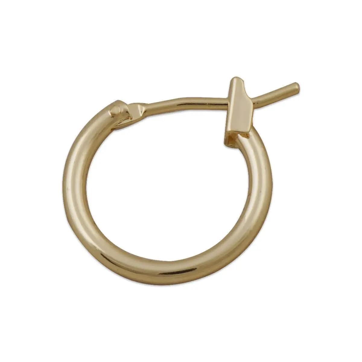 10pcs 14K Gold Filled French Lock Hoop Earrings 14mm, Gold Earring Hook for Jewelry DIY, Jewelry Supplies Component-10424450