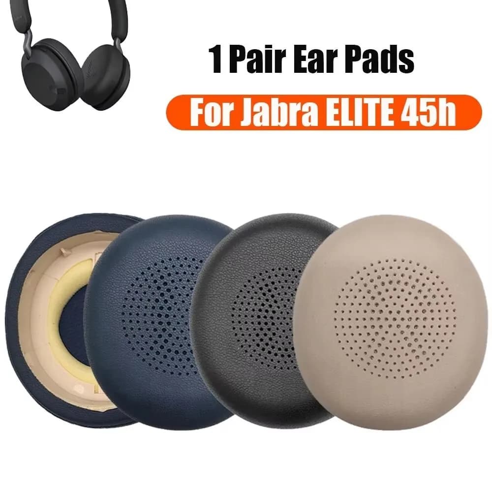 1 paio di cuscinetti auricolari in schiuma di ricambio fodera per cuscino per jabra ELITE 45H Evolve2 65 cuffie auricolari