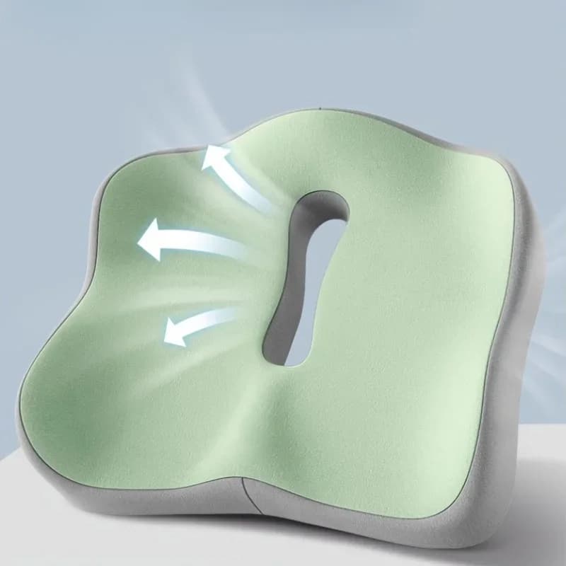 Ergonomic 3D memory foam seat cushion, washable polyester lining for car chair Lumbar support cushion for home and office