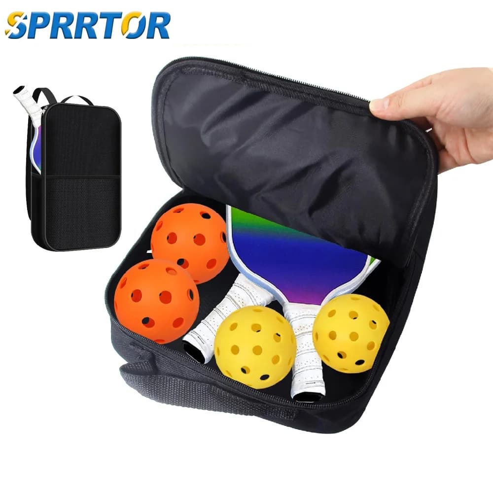 Borsa Multifunzionale per Pickleball, Custodia Portatile a Tracolla per Racchette da Pickleball e Tennis