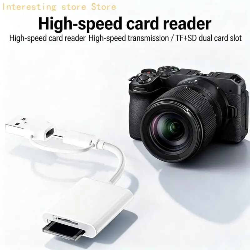 2 in 1 USB Type C Multifunctional Card Reader USB Memory Card Reader Converter 55KC