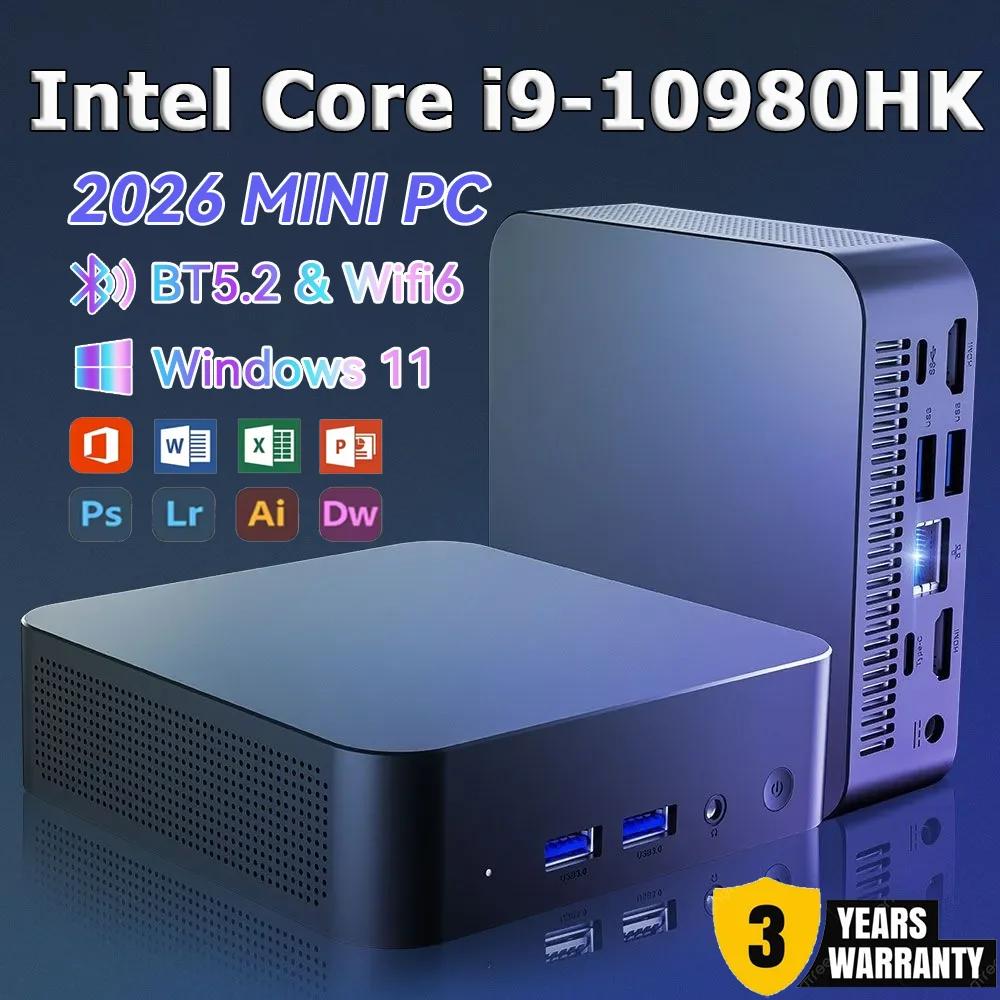 Mini PC Portatile Intel Core i9 10980HK 2026, Computer con Windows 11 Pro, 16GB RAM, 1TB SSD M.2, Mini Computer da Gaming