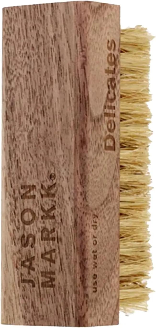 Shoe Cleaning Brush with Soft Hog Bristles & Walnut Wood Handle for Sneakers, Leather, Suede, Mesh