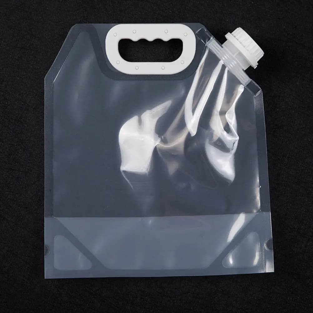 4Pcs Outdoor Water Bags Foldable Large Capacity 5L Food Grade Portable Water Container for Camping Hiking Travel Picnic Bbq