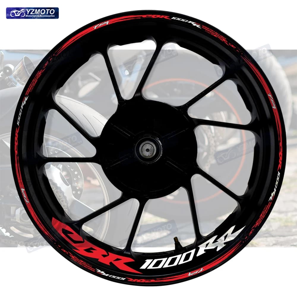 Motorcycle Accessories Sticker For Honda CBR1000RR CBR 1000RR 17 Inch Wheel Racing Decal Car Reflective Rim Hub Tape Stickers