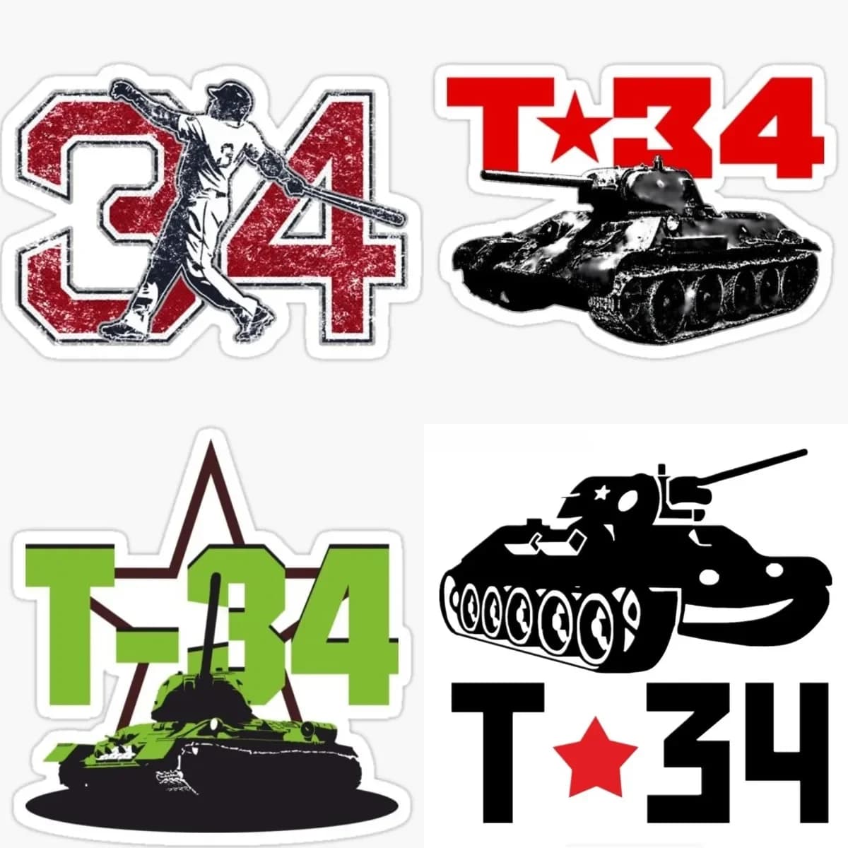 Serbatoio T-34 URSS Victory Day Adesivi per auto Copertura impermeabile Scratch Decalcomanie in vinile Accessori per automobili Decorazione