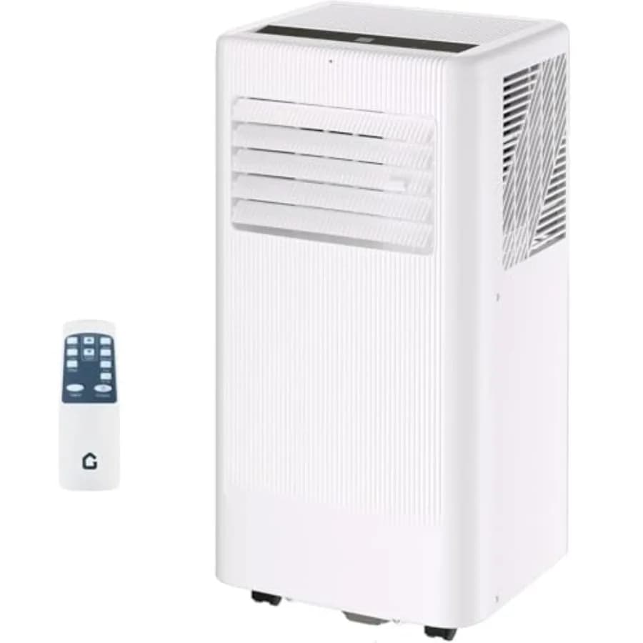 Condizionatore d'aria portatile da 10000 BTU con deumidificatore e ventola | Raffredda ambienti fino a 560 piedi quadrati, telecomando, display LED, bianco ​ ​ top