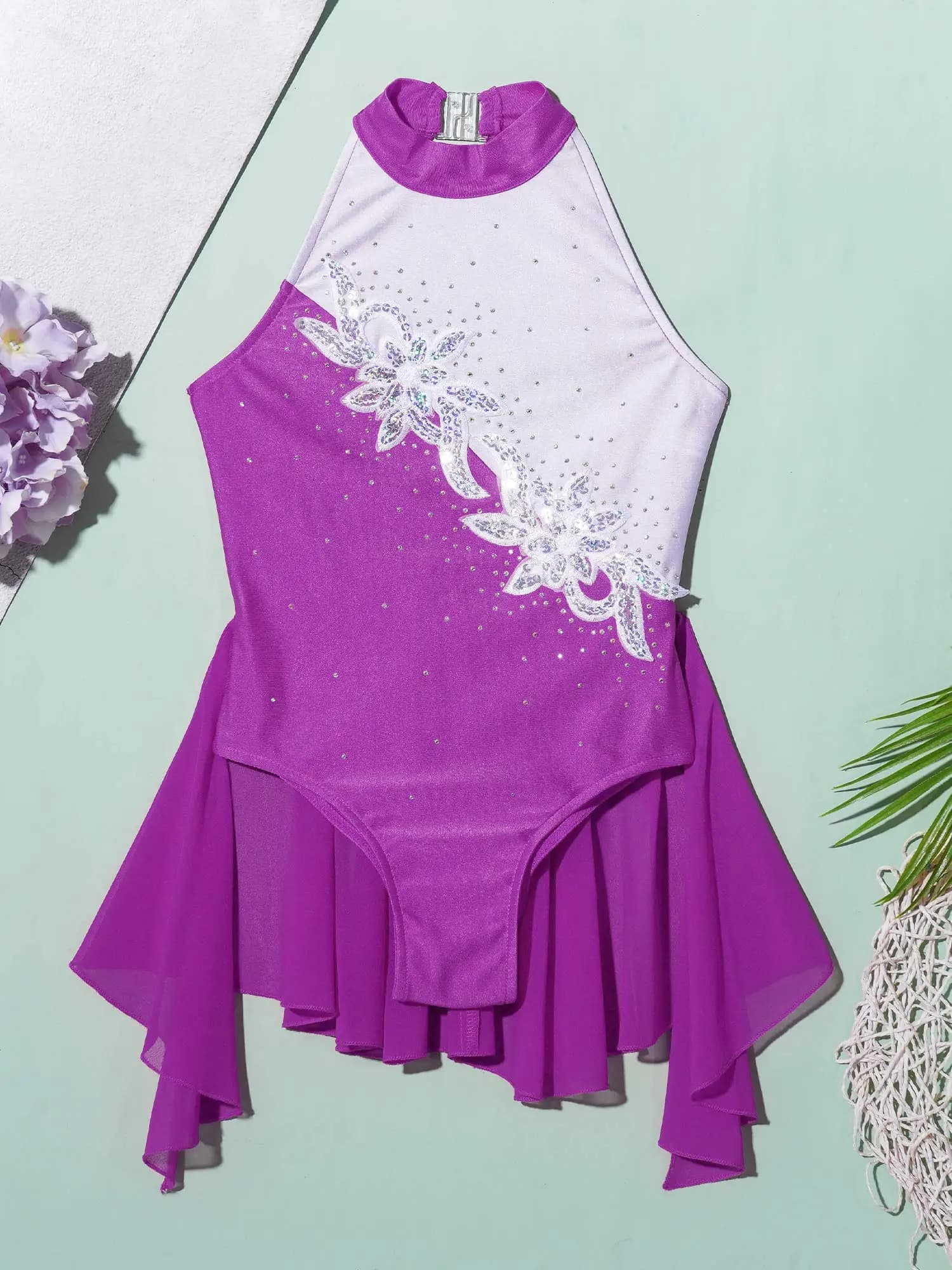Bambini Balletto Pattinaggio su ghiaccio Vestiti Adolescenti Ginnastica ritmica Body Performance Costume Bambini Dancewear Vestito da pattinaggio di figura