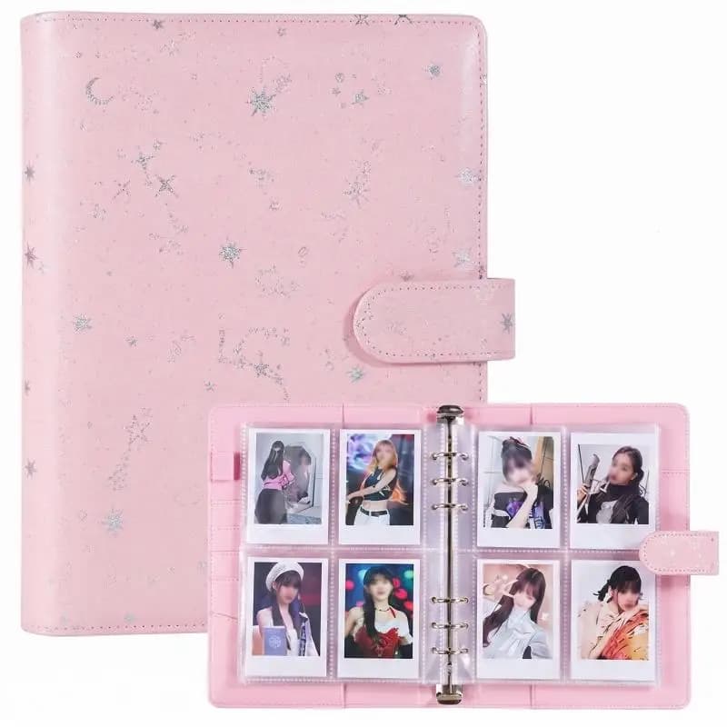 Copertina per raccoglitore A5 in pelle PU con chiusura magnetica, quaderno personale a 6 anelli per organizzare agenda, custodie per foto e biglietti