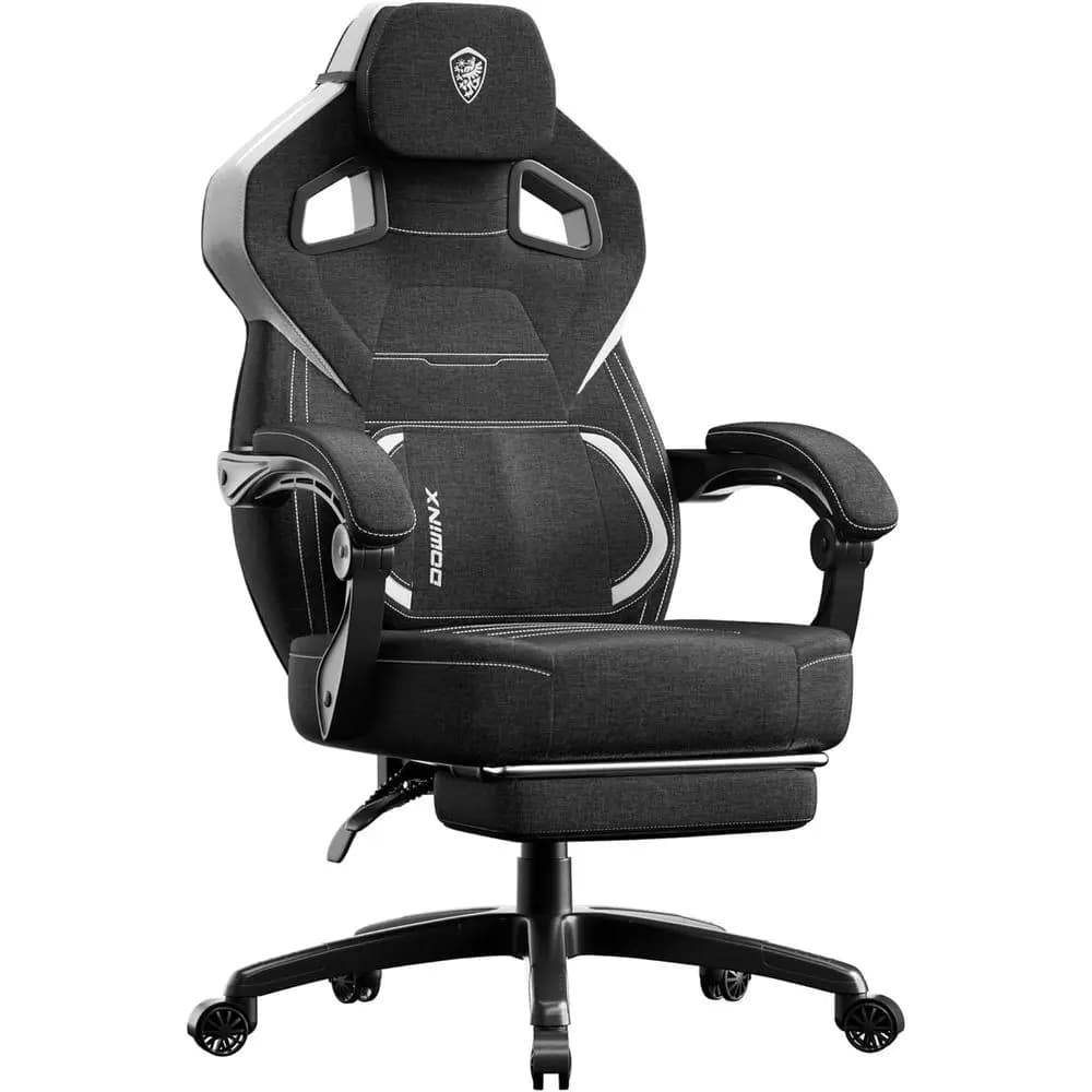 Sedia da Gaming Ergonomica con Supporto Lombare, Seduta Spaziosa per Persone Grandi e Robuste, Comoda Sedia da Computer per Utenti Intensivi, Nera
