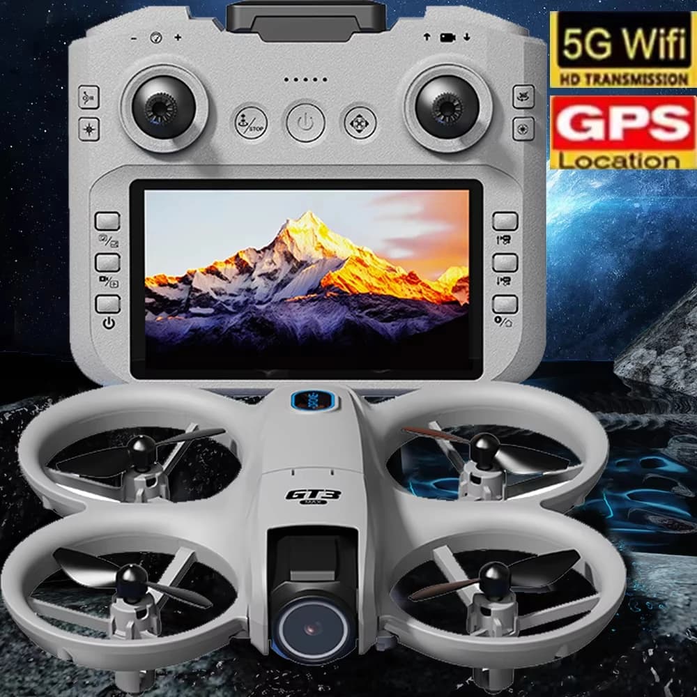 Drone GT3 Max in Offerta Speciale con Fotografia Aerea 8K HD, Ampio Schermo, Posizionamento Ottico del Flusso e Evitamento Ostacoli Intelligente Brushless