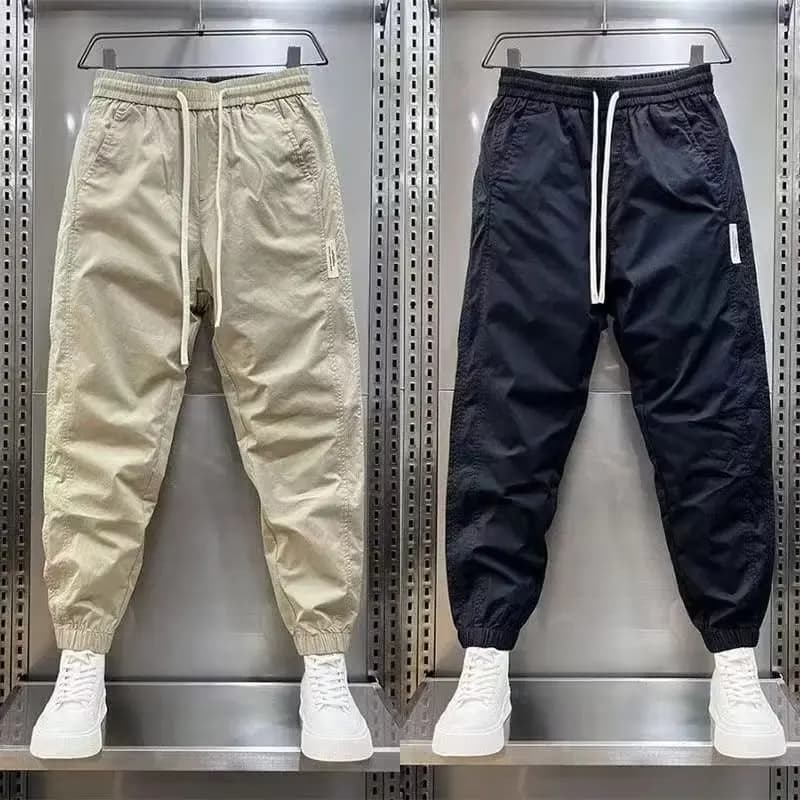 Men's Elasticized Retro American Work Pants, Autumn Spring, Big Sizes, Sportives, Usura Resistants, Harlan Style with Cuffs