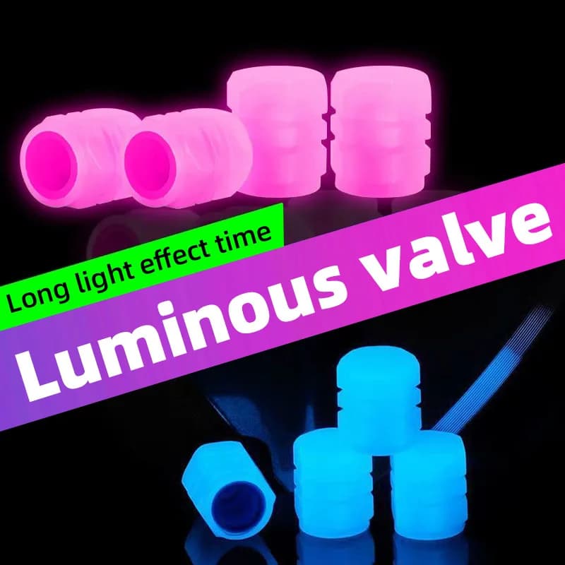 4 tappi valvola luminosi per pneumatici auto, tappi valvola luminosi per bici elettriche, moto, biciclette, camion, pneumatici sottovuoto, unive