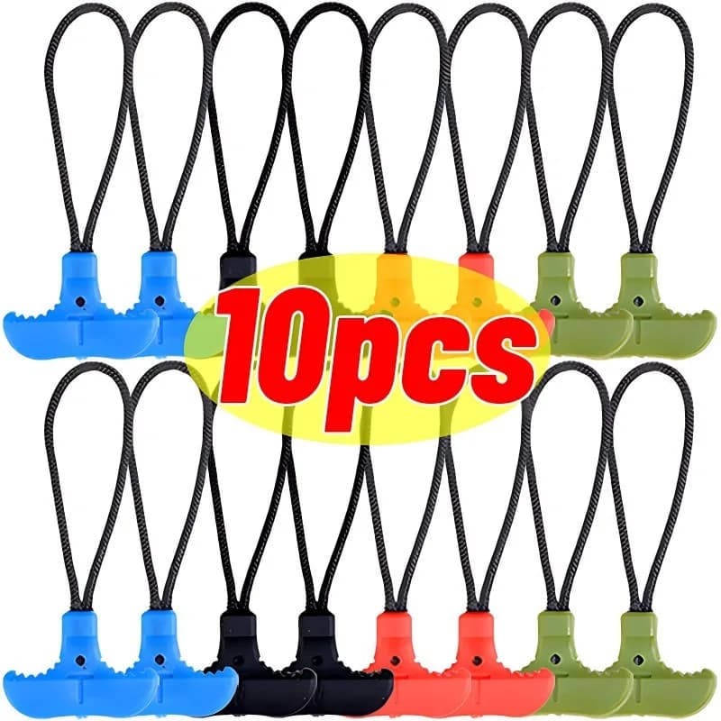 10 pz. Tirazip per Borsa da Viaggio, Fermazip Antifurto, Cavo Zip, Clip di Ricambio per Valigia, Tenda, Zaino, Accessorio Tirazip