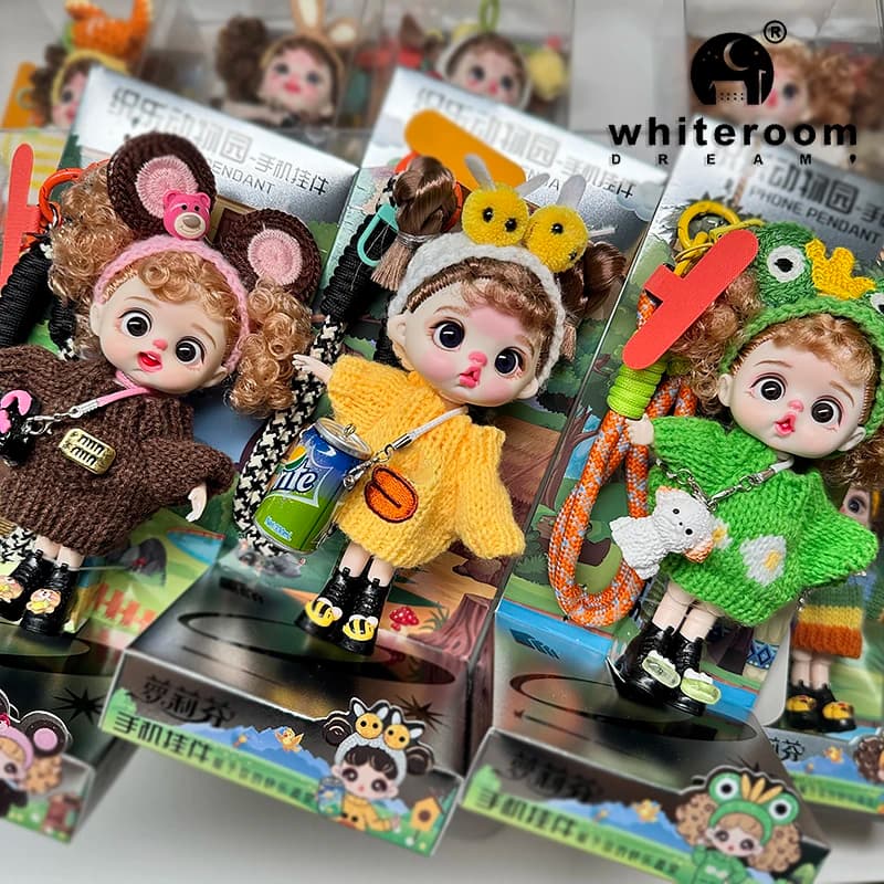 Mini vestiti per bambole BJD OB11 maglione all'uncinetto fatto a mano set di ganci di lana accessori per ragazze accessori giocattolo fai da te cellulare regalo appeso